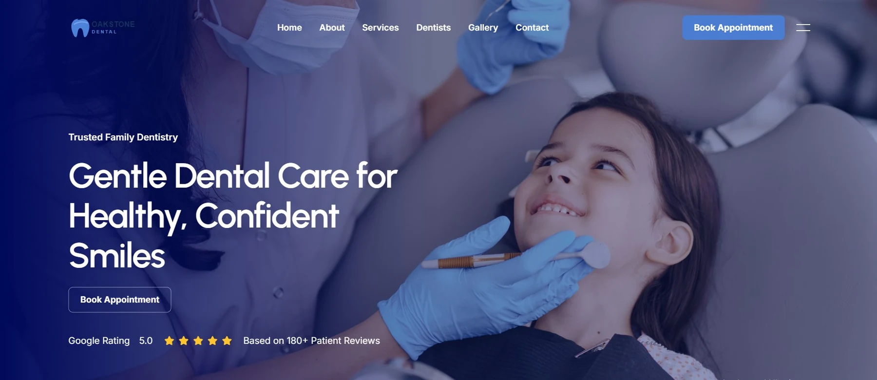 OakStone Dental website screenshot